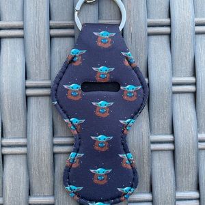Baby Yoda Grogu Chapstick Holder Keychain